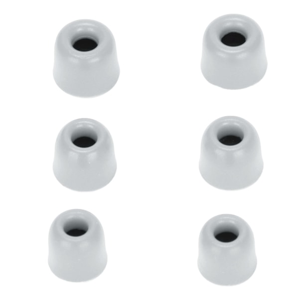 6 st Ersättningsöronspetsar Brusreducerande Minnesskum Öronproppar för 4,3 mm?6,0 mm Hörlurar Grå