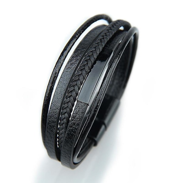 Multilayer- Magnetic Buckle, Cowhide Wrap Bangle Style 17