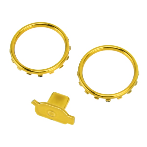 Dekorativa Accent Rings för Xbox Elite Series 2-kontroll Matte Krom Byt ut Knappar Ersättningsdelar Guld