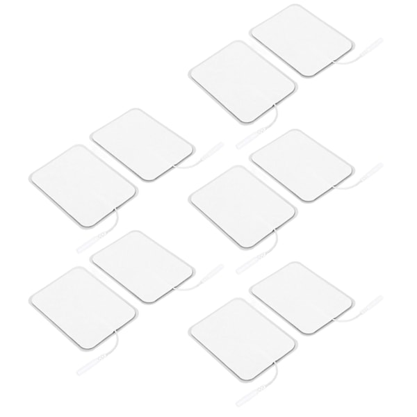 10 st 7x10cm Elektrodplåster Återanvändbara TENS-enhetsersättningsdynor Klibbig Hydrogel för Elektroterapi Apertur 2.0mm/0.078inm