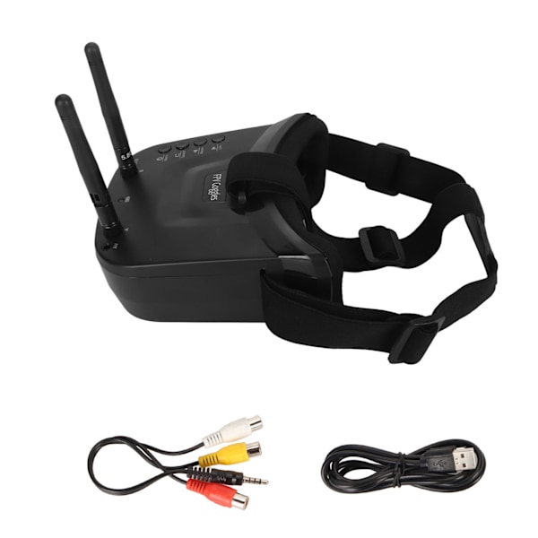 Mini FPV Goggles 5.8Ghz 3 Tum 40CH 480x320 LCD-skärm 1200mAh FPV Video Headset Glasögon med Dubbla RP SMA Antenner för FPV Racing Drone Quadcopters