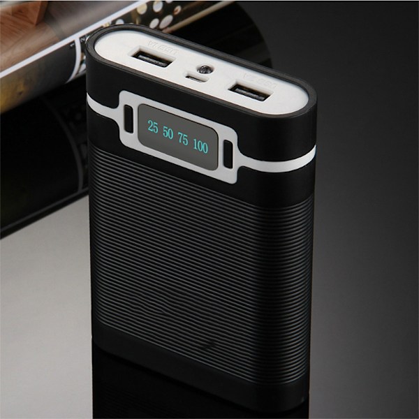 Ekonomisk Powerbank Fodral Extern Box Mobiltelefon 18650 Lödfri LED Digital Display DIY Laddare Box Powerbank Box