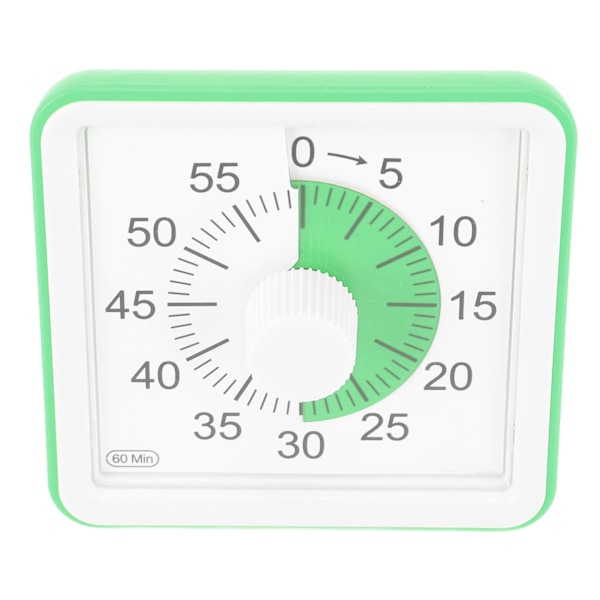 Visuell Timer Tyst Tyst Räkning 60 Minuter Nedräkningstimer för Studenter Kök Grön