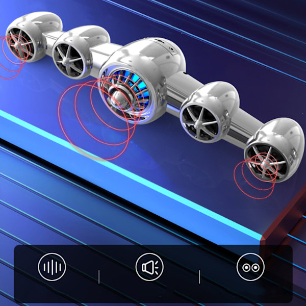 SADA D-219 Individuell Flygplanstyp Bluetooth Multimedia Mobiltelefon PC Subwoofer Högtalare (Silver)