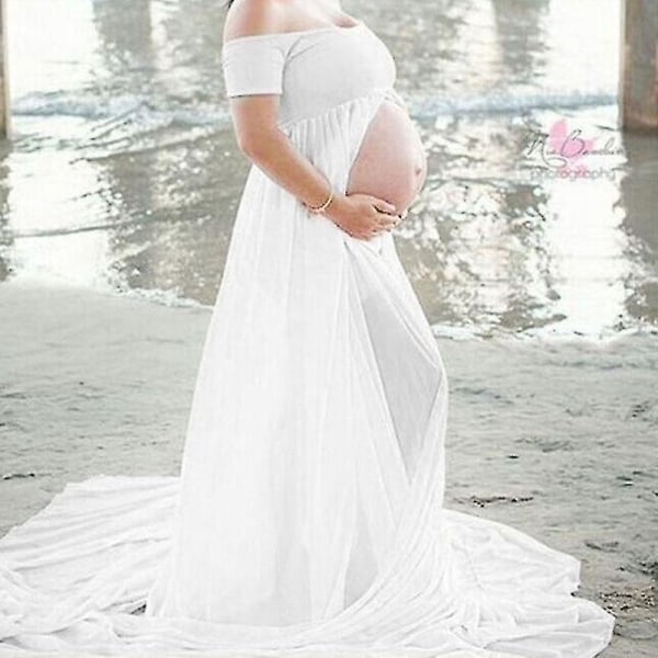 Fotografering Maxiklänning Gravidklänningar för gravida kvinnor black l