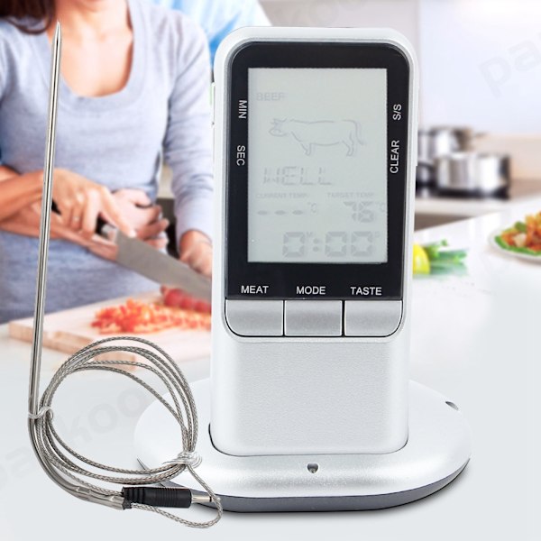 Trådlös Elektronisk Grilltermometer Utomhus Bärbar Fjärrkontroll Grilltermometer