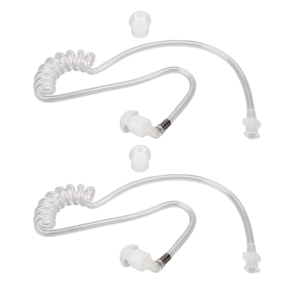 Ersättningsakustisk slang Bekväm avtagbar transparent klar akustisk slang för Motorola tvåvägsradiohörlurar 2-pack