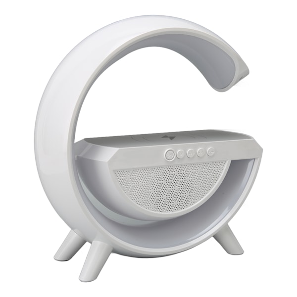 Bluetooth-högtalare 10W Trådlös Laddare Dimbar Stöd FM USB AUX Läge Uppspelning Högtalare med Nattlampa för Sovrum