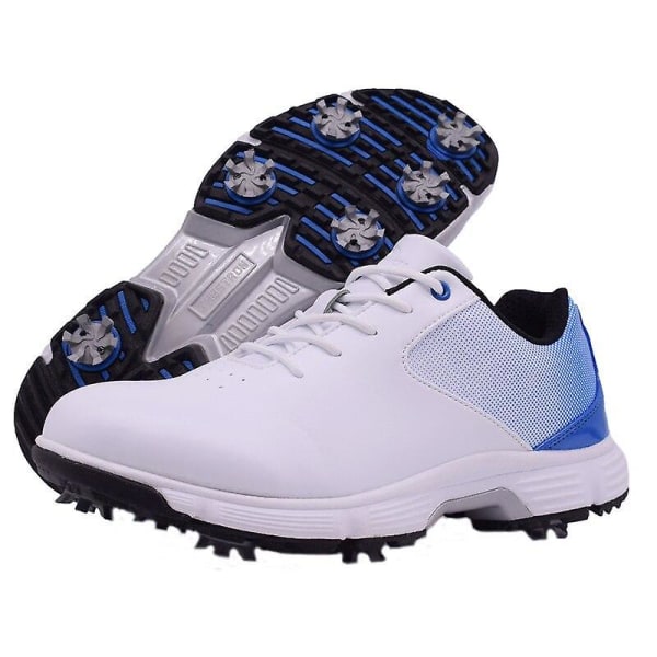 Utomhus Lättvikt Walking Sneakers Golfskor Blue 10.5