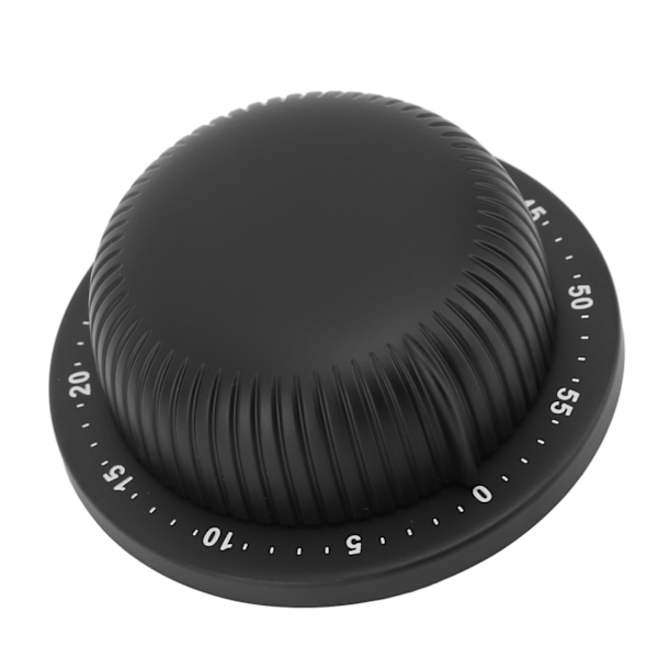Mekanisk Timer Magnetisk Rostfritt Stål Högljudd Påminnelse Kökstimer för Bakning Matlagning Svart Hattform