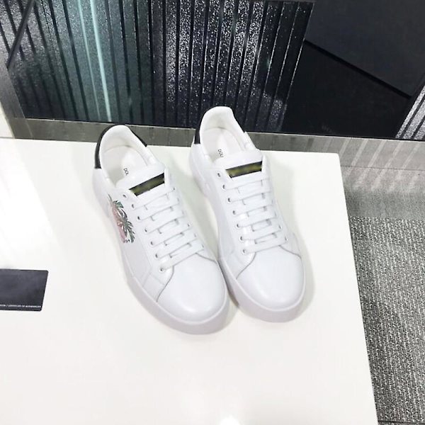 Låg-top Casual, läder Sneaker (set-b) White B 41