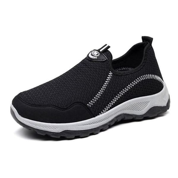 Flats Slip Casual Black Mesh Sneakers 11.5