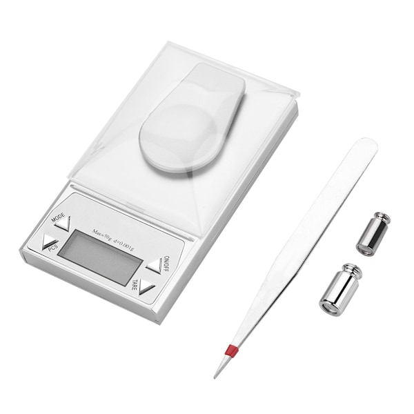 Bärbar LCD Digital Elektronisk Fickvåg Hög Precision 0.001g Smycken Guld Vägning (50g)