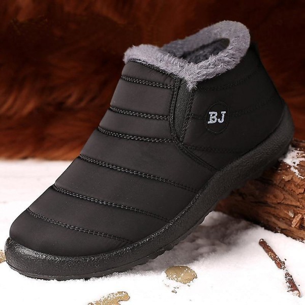 Winter Warm- Vattentät fotled, Slip-on Fur Snow, Sneakers BLACK 37