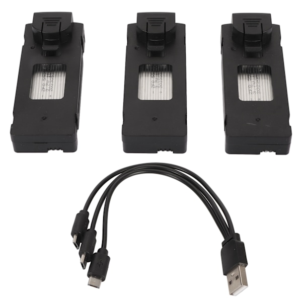 3 st Drönarbatteri Ersättning 1800MAH 3.7V Stor Kapacitet RC Quadcopter Litiumbatteri för A8 H8 F187 M5
