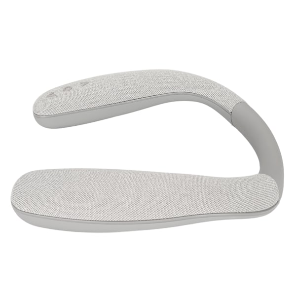 Bluetooth Nackbands Högtalare Stereo Brusreducerande Handsfree Trådlös Bärbar Högtalare med Mikrofon för Sport Resor Grå