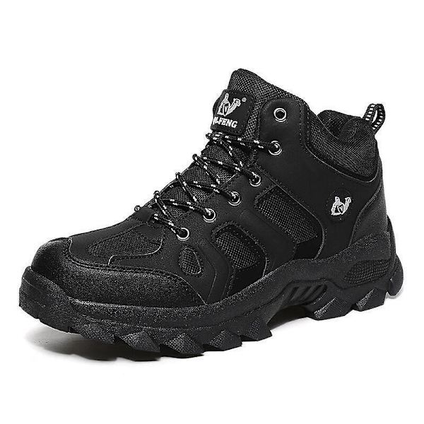 Vattentäta sneakers/skor i läder för män No Plush Black 7