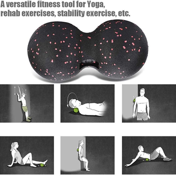Jordnötsmassageboll Fascia Set Träning Djupvävnadskit Lacrosse Muskelrulle för Akupressur Plantar Fasciit Reflexologi