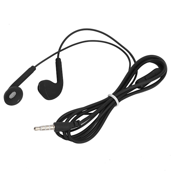 U19 Trådbundna Hörlurar Universal 3.5mm HiFi Musik Hörlurar Trådstyrda för Mobiltelefon (Svart)