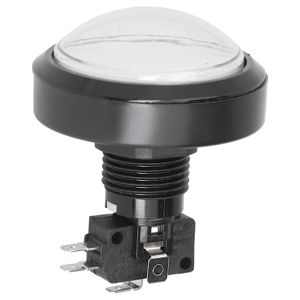 60mm Stor Konvex Knapp 2?Fotswitch-knapp med LED-lampa för Kranmaskin Spelkonsol Vit