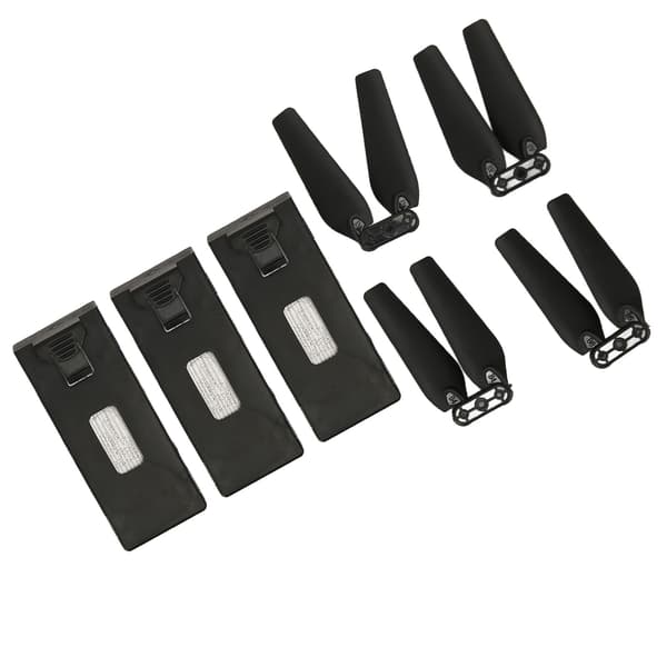 3 st 3,7V 1800mAh Drönarbatteri Plug and Play RC UAV-batteri med Propellerblad för E88 E88PRO E525 E99 E99PRO P1 K3 S1