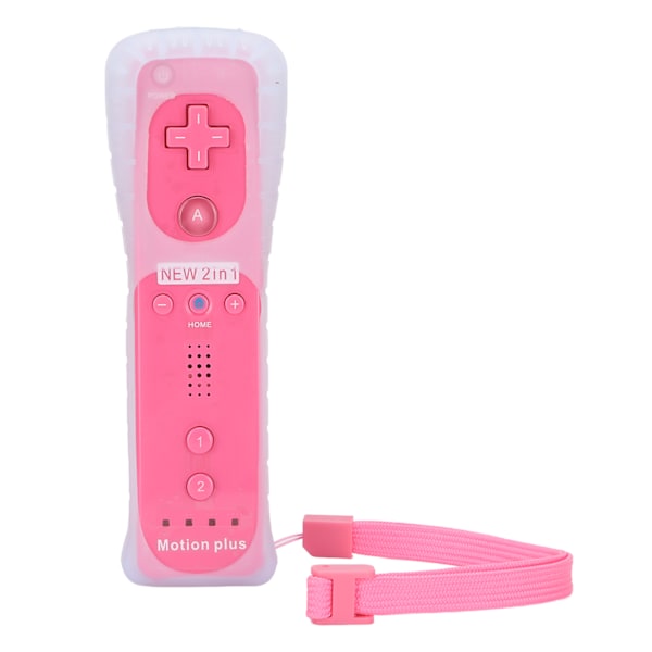 Fjärrkontroll Vibrationsljudfunktion Spelhandtag Spelkonsoltillbehör med Motion Plus för Wii UPink
