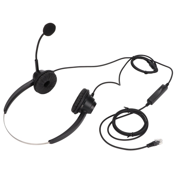 H360DRJ9MV RJ9 Kontorsheadset Binaural Telefonheadset med Justerbar Högtalarvolym och Mikrofonavstängning