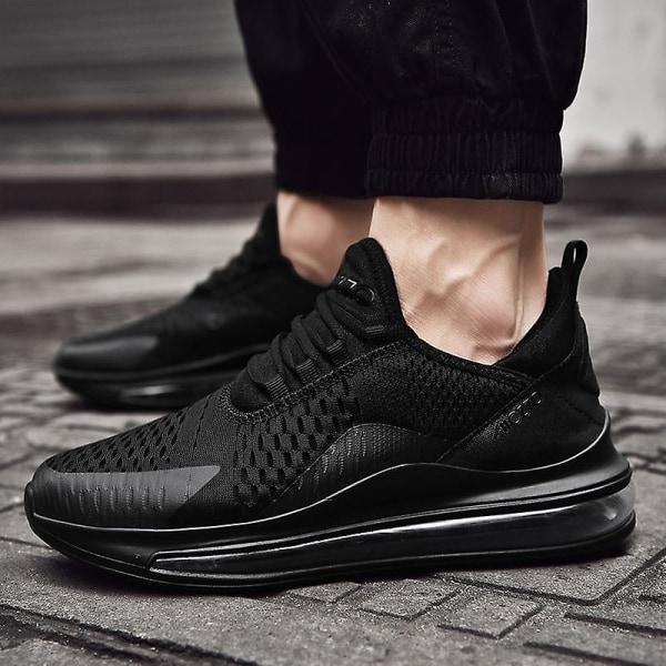 Män Platta Casual Skor / Sneakers Set-1 All Black 62 7