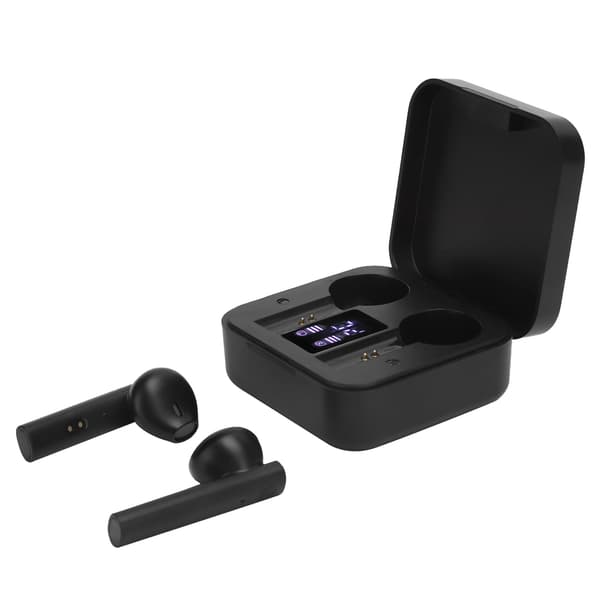 V?11 TWS Bluetooth-headset Binaural Trådlöst Touch LED Strömdisplay Hörlurar för Sport Svart