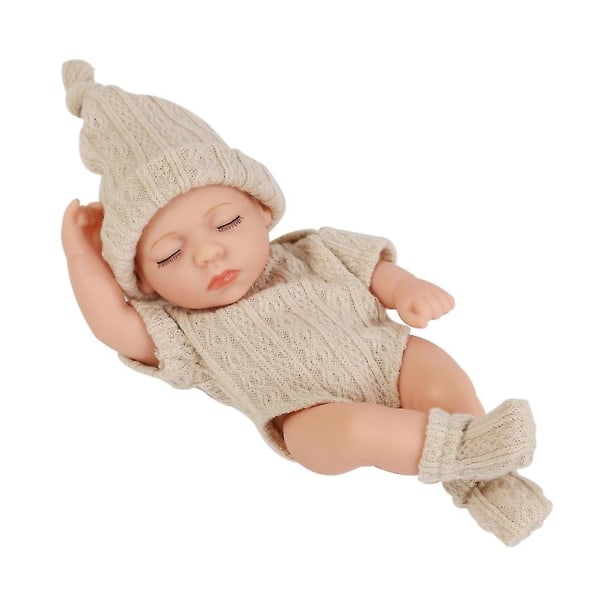 7'' Reborn Mini Doll Real Life Baby Interaktiv låtsasleksak för barn Style 14