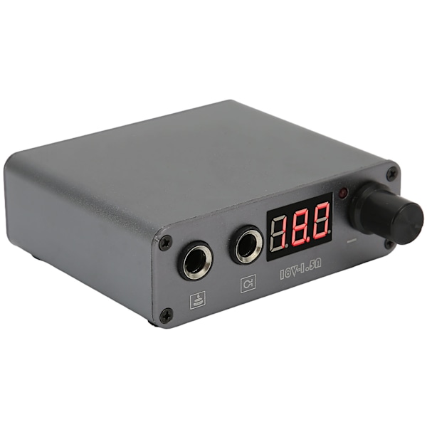 Tatuering Strömförsörjning Silvergrå USB Aluminiumlegering LED Digital Display Regulator Transformator 100?230V EU-kontakt