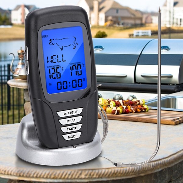 Digital Display BBQ Grill Kötttermometer Kök Matlagning Mat Timing Verktyg