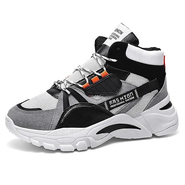 Varma Höga Vinterkängor för Män, Bekväma Sneakers Gray 7