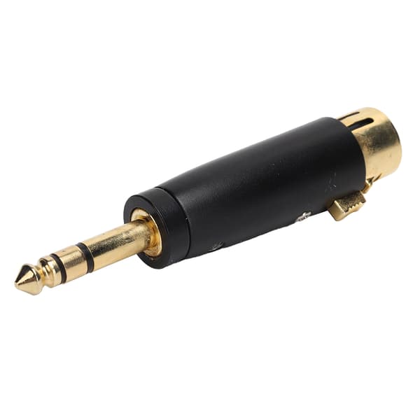 6,35 Stereo Hane till XLR Hona Adapter för Gitarr Ljudkabel Mikrofon Interface Svart Guldpläterad