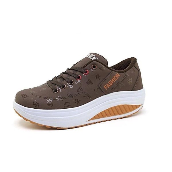 Shake Platform löparsneakers coffee 37