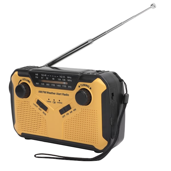 Nödradio Solhandvev Ström Väderradio Bärbar Utomhus FM AM Radio för SOS