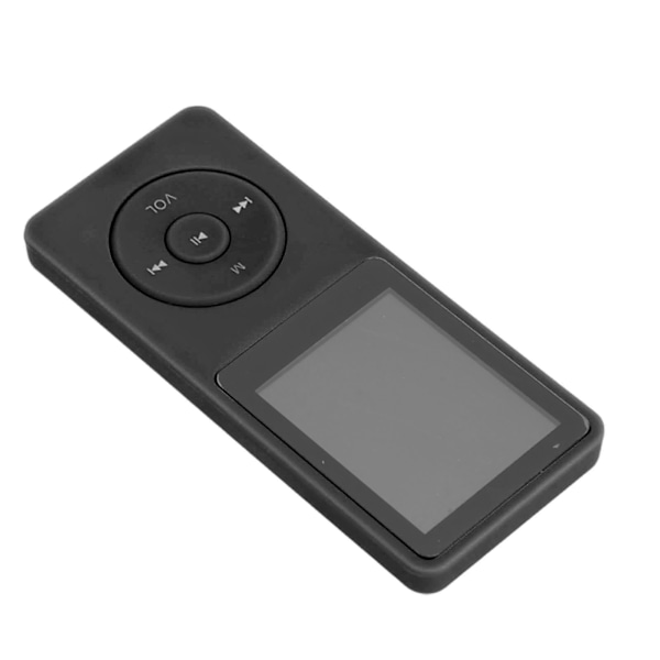 MP3-spelare 1,8 tum TFT HD-skärm Inbyggd mikrofon FM-funktion Mini bärbar musikspelare med hörlurar Svart