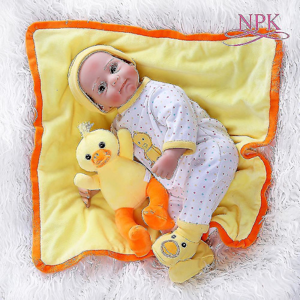 49 cm Nyfödd söt baby Naturtrogen Bebe Doll Reborn Baby i gult