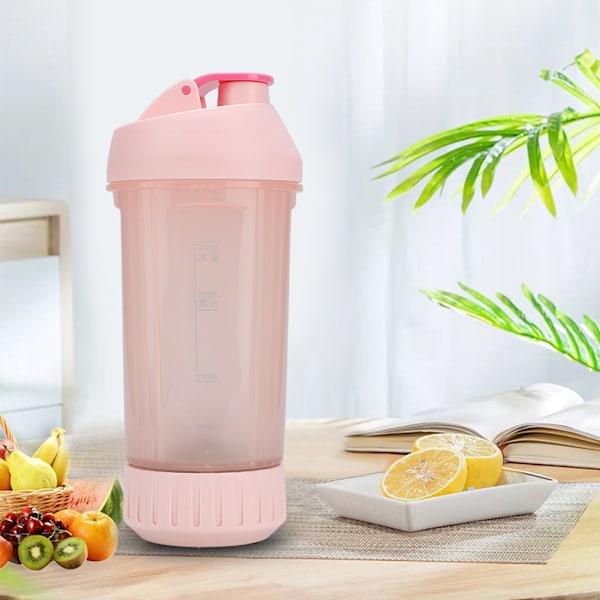 Högkvalitativ Mini Portabel Manuell Juicekopp Omrörare Blender Fruktjuice Mixer (Rosa)