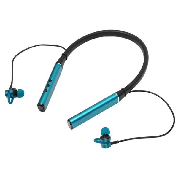 Nackband Bluetooth-hörlurar Trådlösa HiFi Stereo Bass Magnetiska Nackband Hörlurar för Utomhussporter Träning Svartgrön