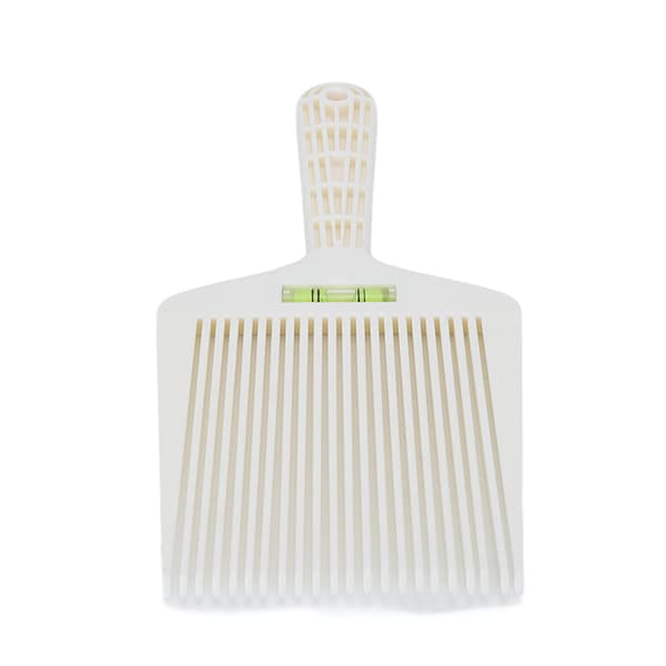 Barber Flat Top Kam Professionell med Exakt Vattenpass Vit