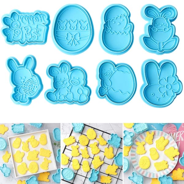 Påskhare Äggkakformar 3D Silikon Chokladformar DIY Bakformar Godistillverkningsformar