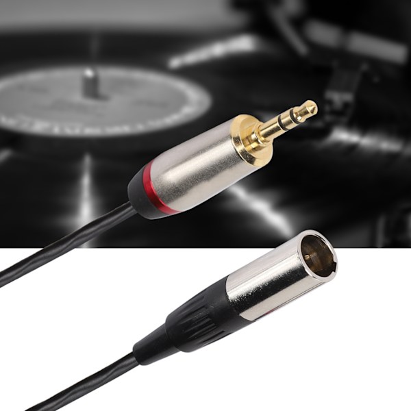 3,5mm Hane till Mini XLR 3pin Hane Ljudkabel Adapter för Kamera Fotografi Utrustning 1 meter
