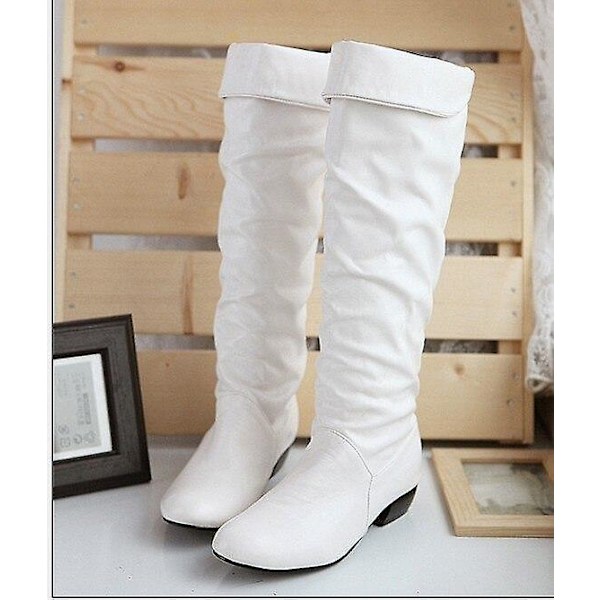 Vinter Mid-kalv Dam Flats Klack Half Boots BLACK 12