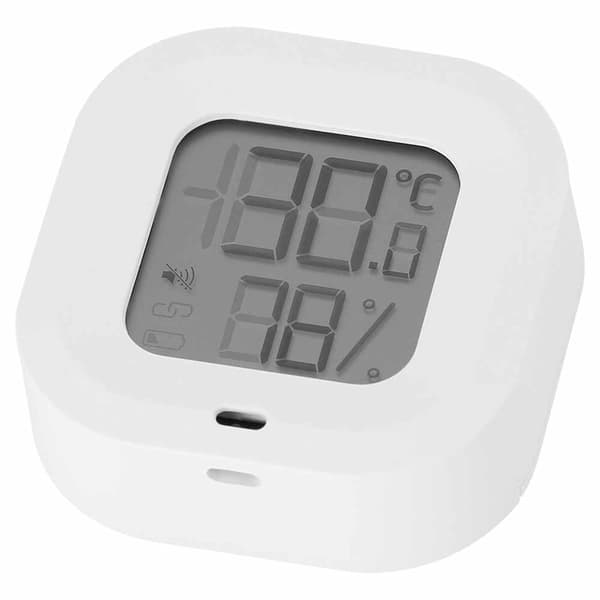 Smart Termometer Hygrometer för Bluetooth Inomhus Temperatur Luftfuktighetsmätare för Hem Garage Växthus Vit