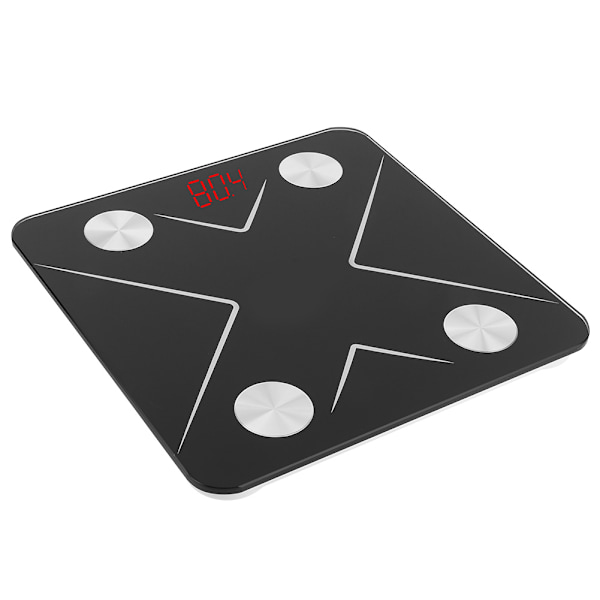 Intelligent Elektronisk Våg Digital USB Kroppsvåg 0.5kg‑180kg Svart