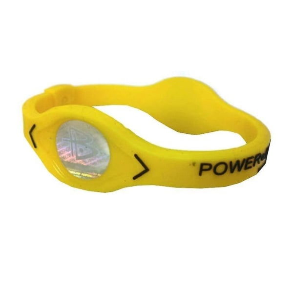 Damer Herr Silikon Sportarmband Power Energy Armband Yellow 22CM /