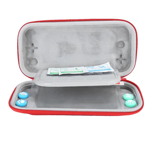 Mini Skyddande Förvaringsväska i Polyestertyg för Switch Lite Röd