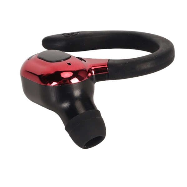 Bluetooth 5.2 Headset HiFi Stereo Ljud HD Samtal Brusreducering IPX4 Vattentät Trådlös Bluetooth Öronpropp Enstaka Öra Svart och Röd