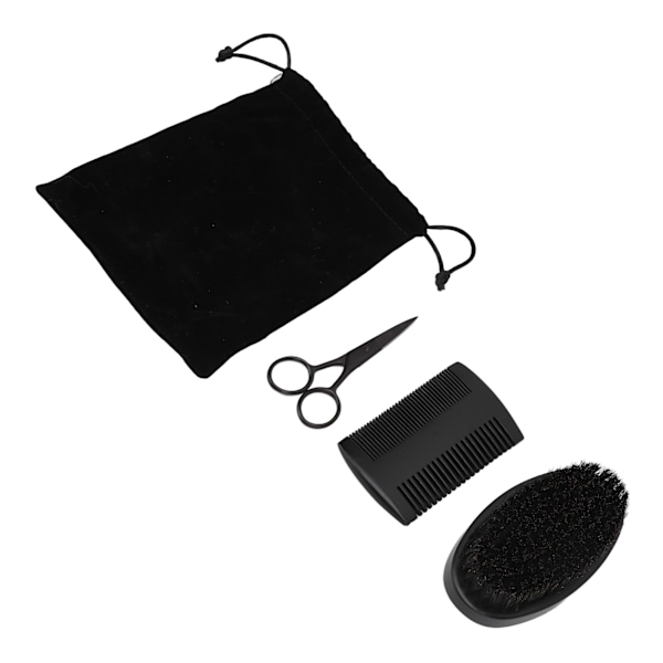 Skäggvårdskit Herr Trimmer Set Styling Kam Rostfria Saxar Presenter för Män